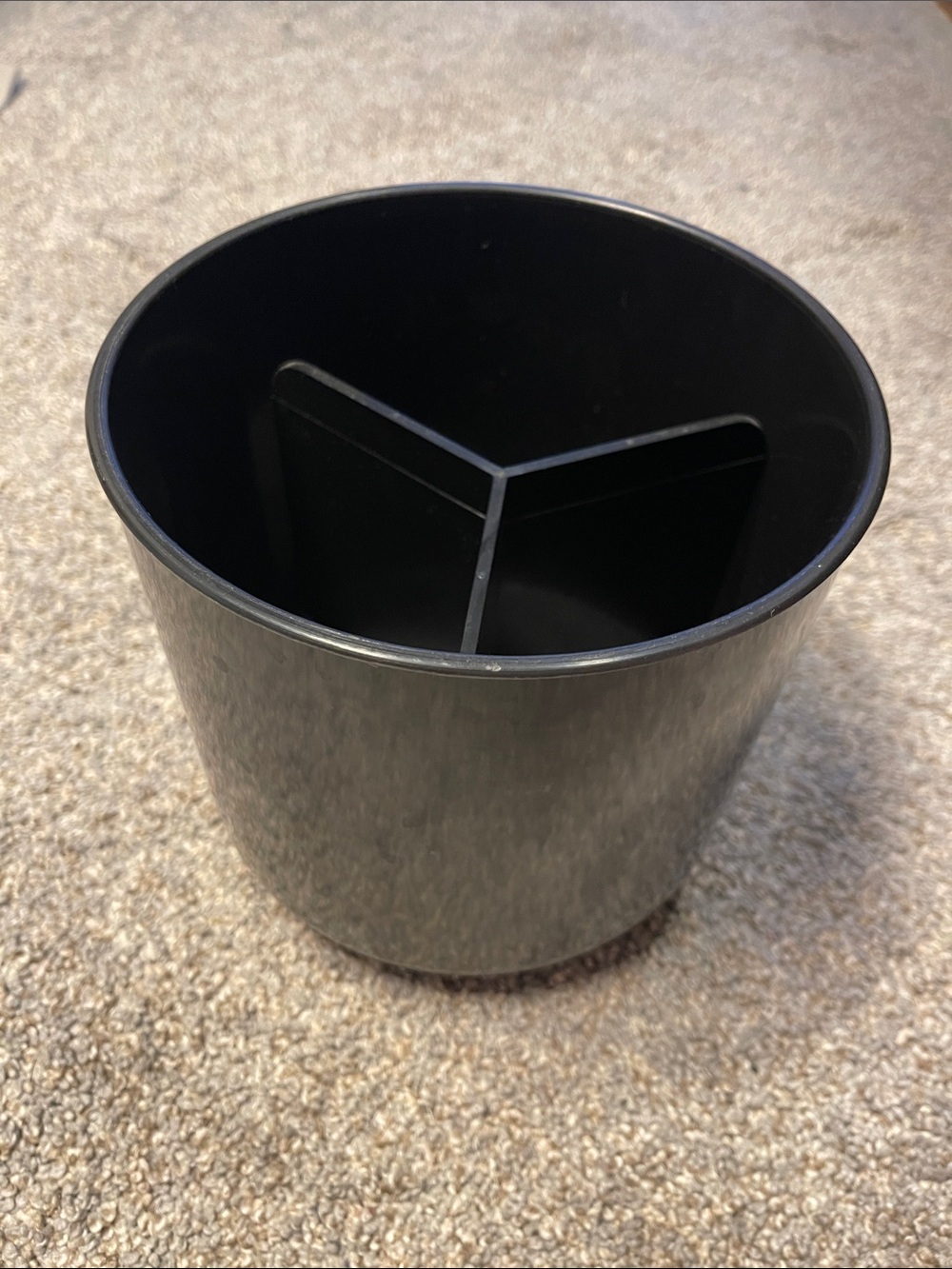 Black Plastic Desk Organizer Cup
